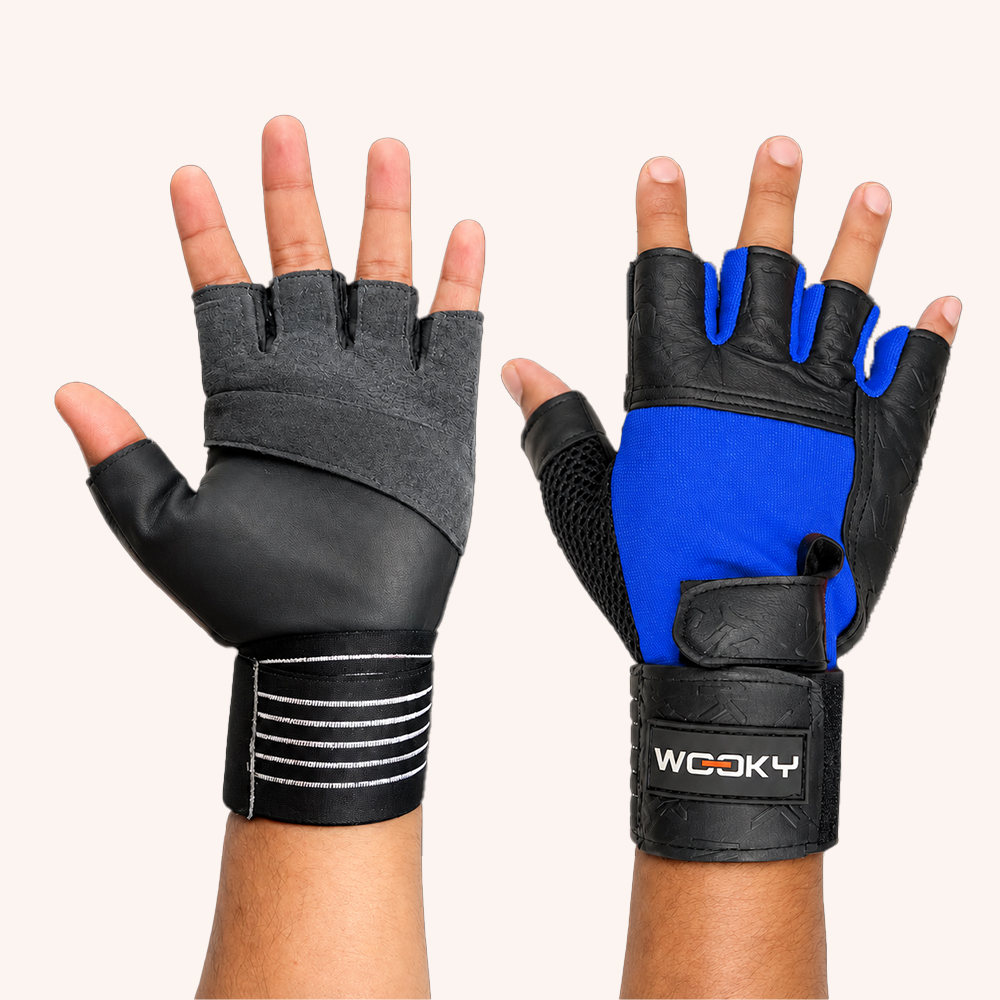Gym Glove With Wrist Strap